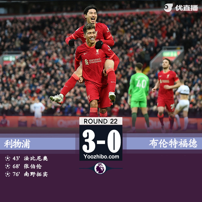 利物浦vs布伦特福德