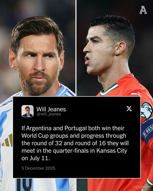 阿根廷葡萄牙若小组头名出线，<a href=/xing/zuqiu/zhibode/119.html target=_blank class=infotextkey>梅西</a>C罗1/4决赛将提前相遇