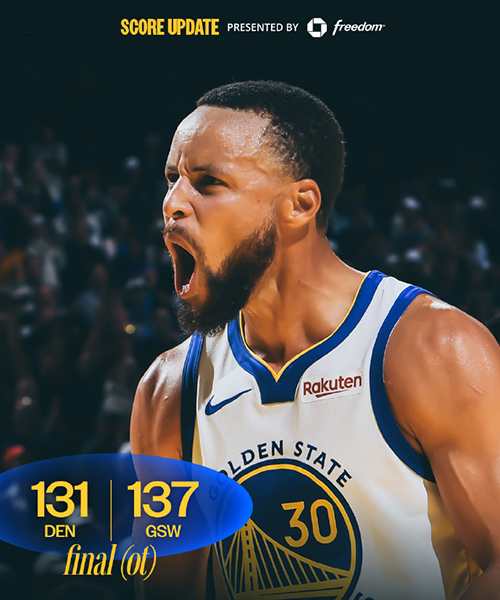 勇士7人上双加时胜掘金,库里42+6+7,戈登空砍50分