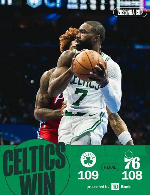 11月01日 NBA东部NBA杯 凯尔特人vs76人 全场录像及集锦